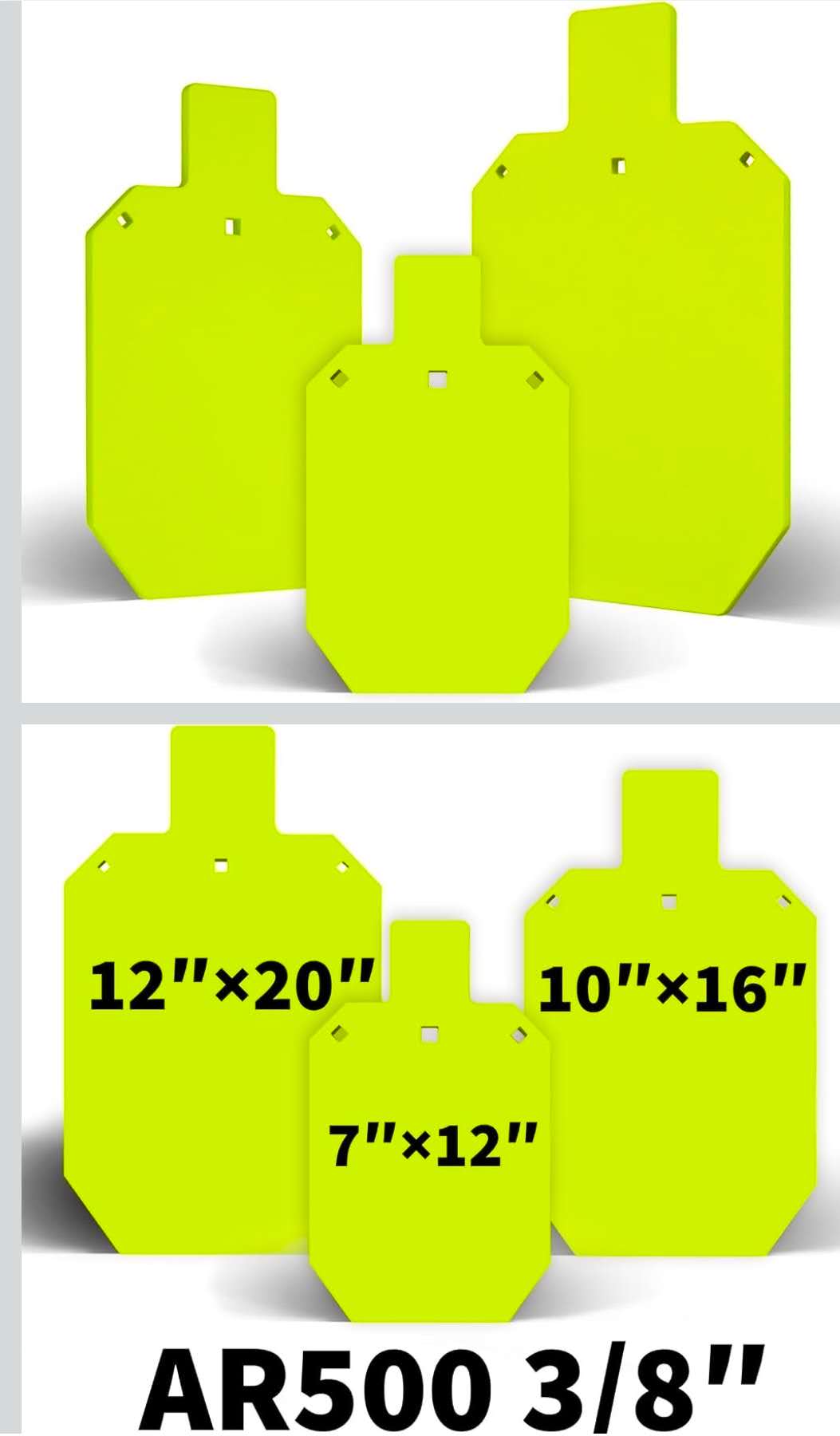3 plate torso bundle 7"x12",10"x16" & 12"x20" by 3/8"